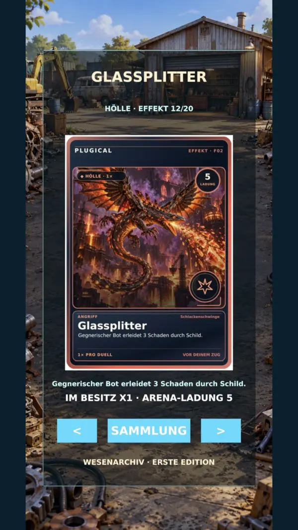Plugical: Effektkarte in der Sammlung